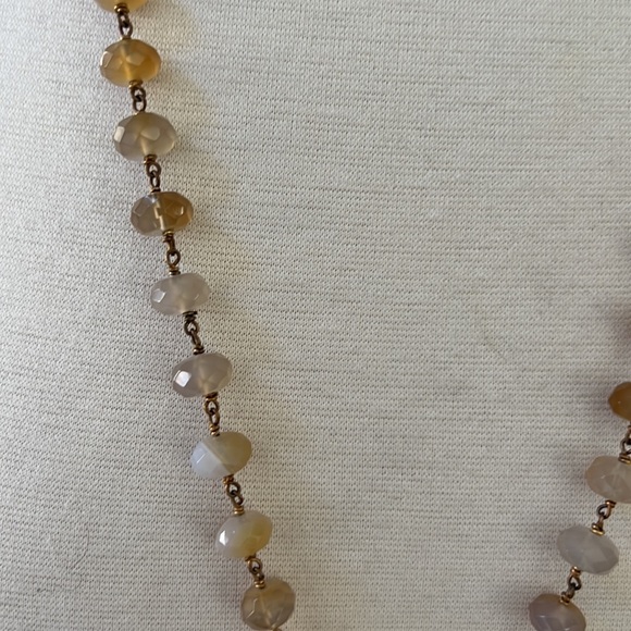 HEATHER BENJAMIN brown agate and amber stone - Picture 3 of 6